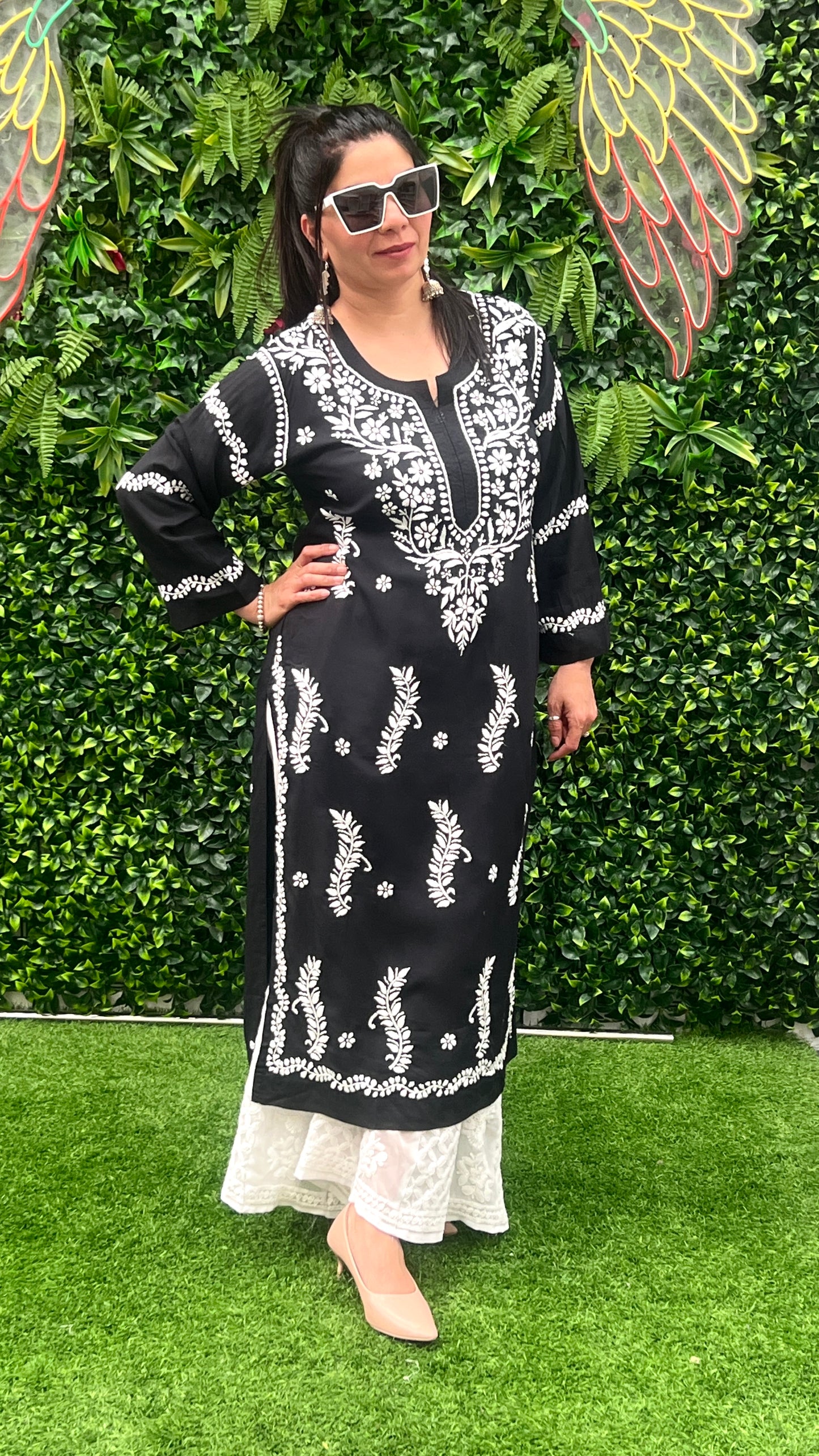 Modal Fabric Kurta with Chikankari Handwork