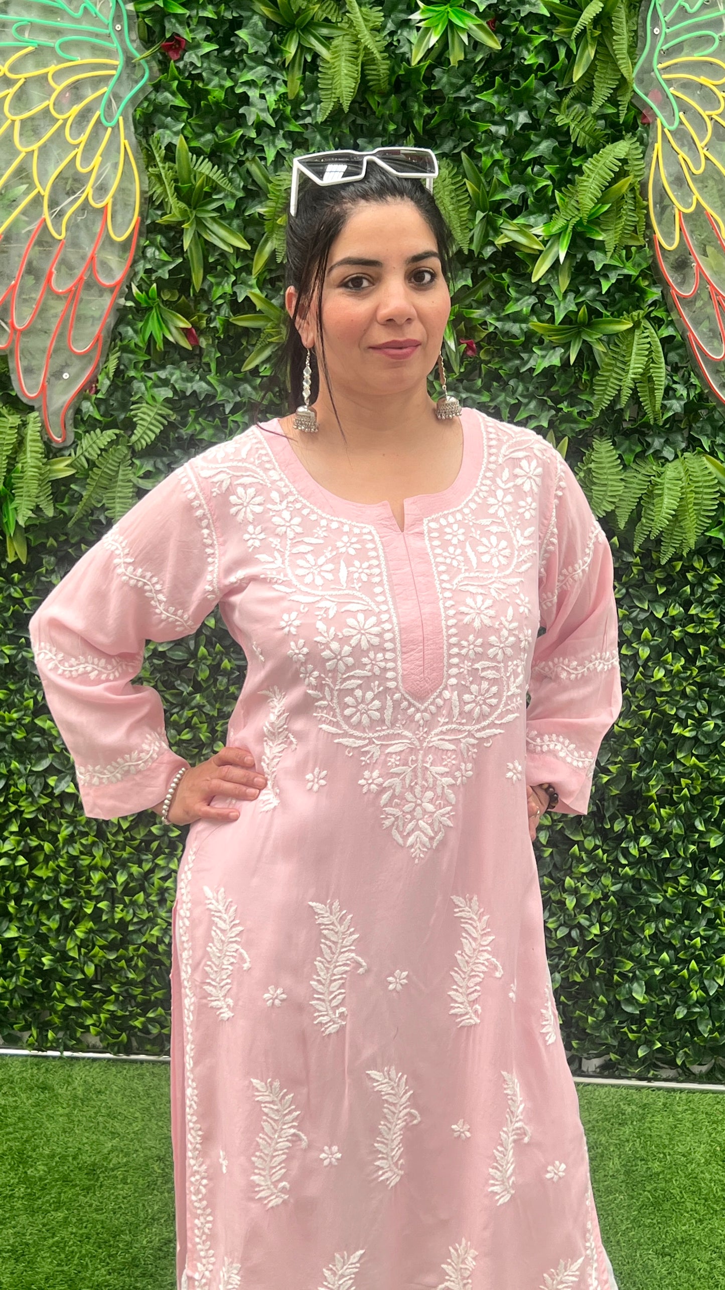 Modal Fabric Kurta with Chikankari Handwork