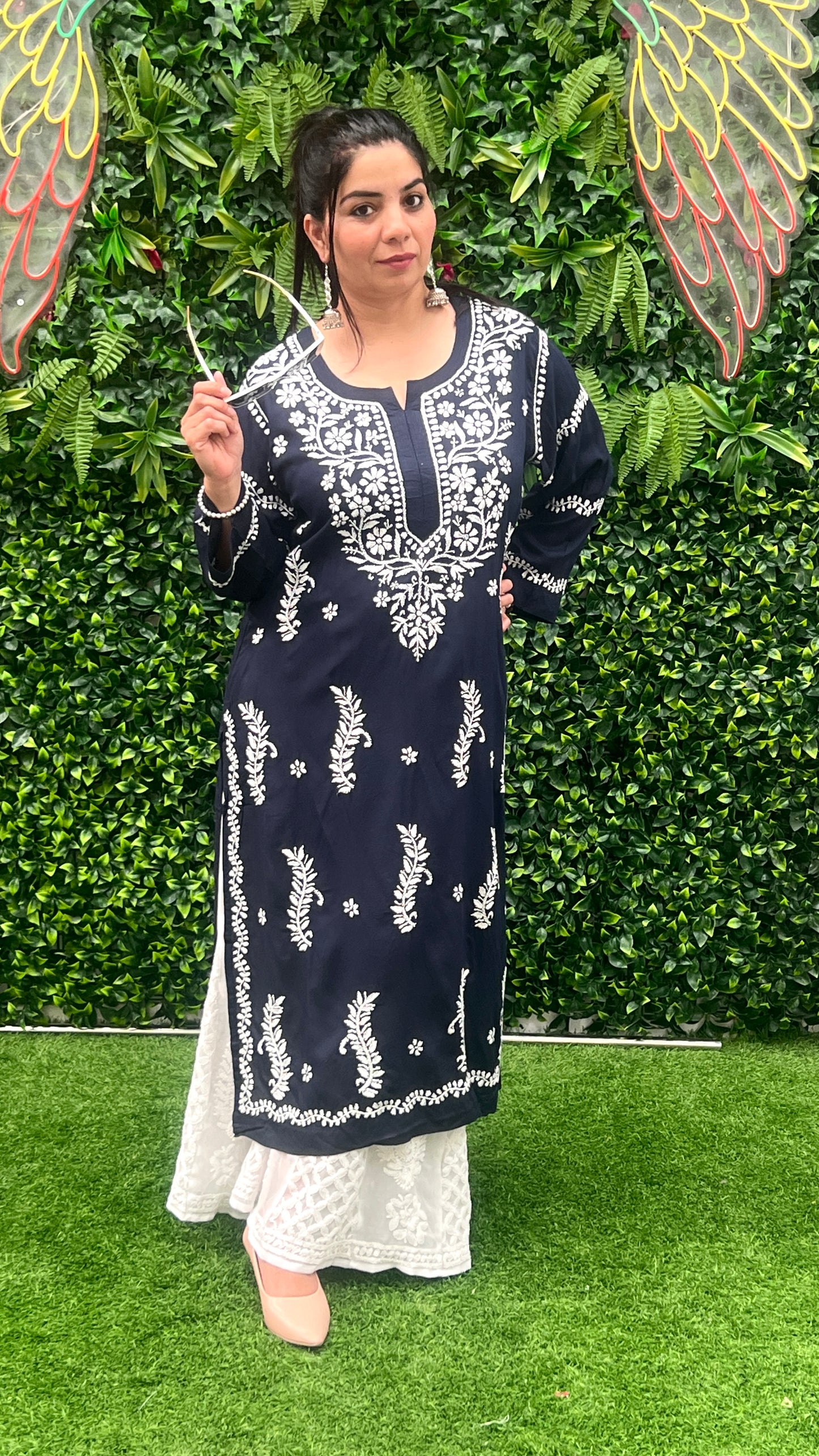 Modal Fabric Kurta with Chikankari Handwork