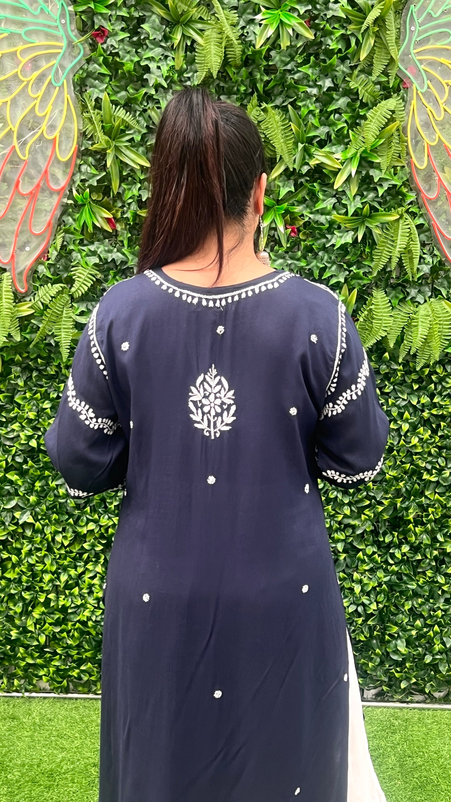Modal Fabric Kurta with Chikankari Handwork
