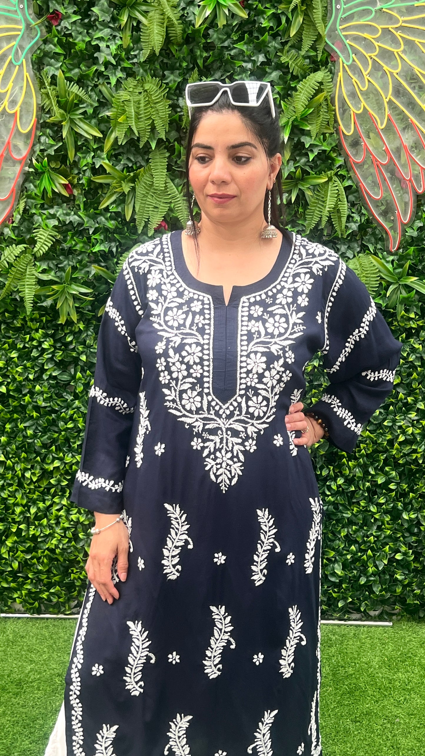 Modal Fabric Kurta with Chikankari Handwork