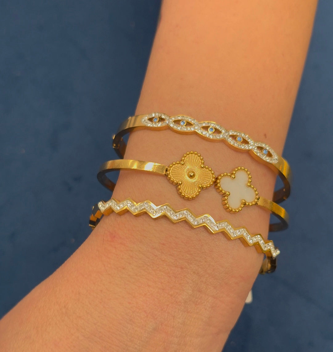 18K Gold Plated Waterproof Bracelet Combo (3-Piece Set)