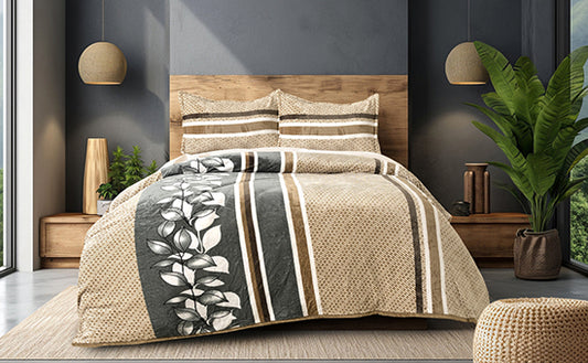 Fitted Plush Warm BedSheet - King Size