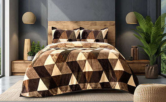 Fitted Plush Warm BedSheet - King Size