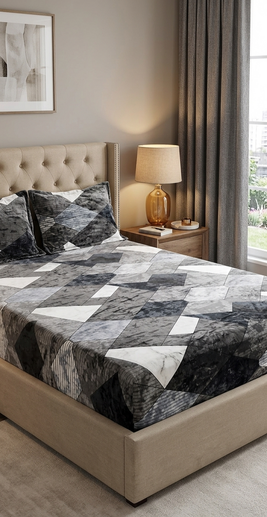 Fitted Plush Warm BedSheet - Queen Size