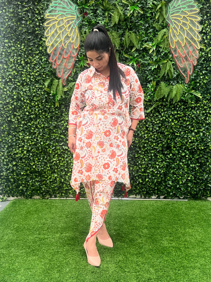 Jaipuri Pure Cotton Co-ord Set with Tulip Pants