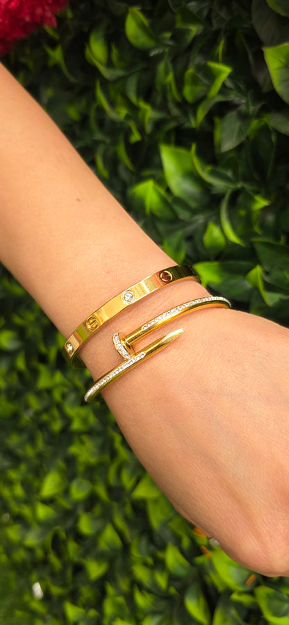 18K Gold-Plated Designer Bracelet Combo Set - Anti Tarnish