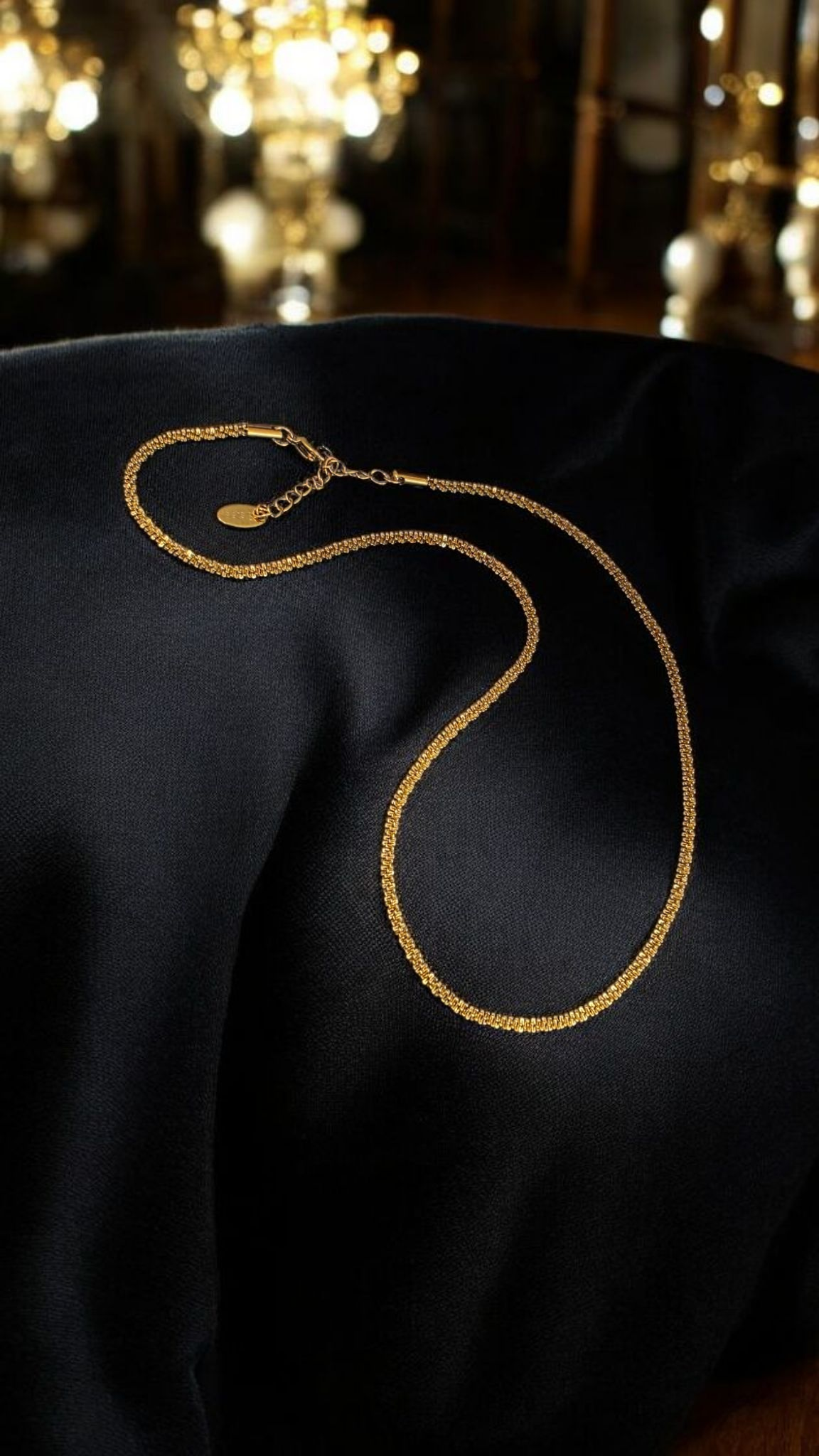 18K Gold-Plated Chain, Waterproof & Tarnish-Resistant