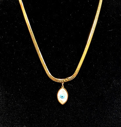 Blue Eye Necklace – 18K Gold-Plated, Waterproof & Tarnish-Resistant