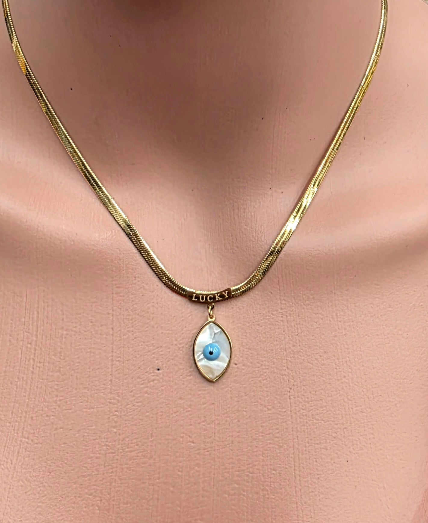 Blue Eye Necklace – 18K Gold-Plated, Waterproof & Tarnish-Resistant