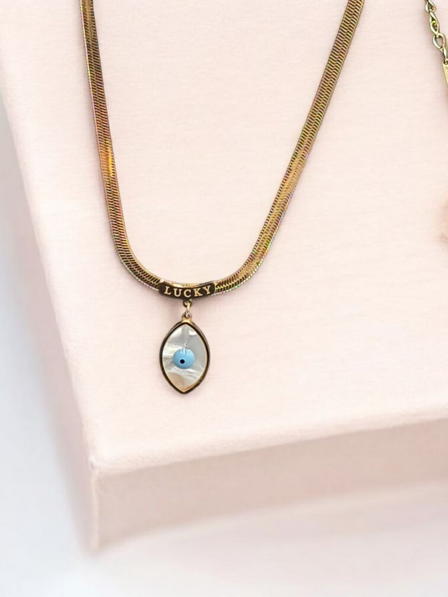 Blue Eye Necklace – 18K Gold-Plated, Waterproof & Tarnish-Resistant
