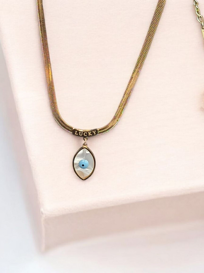Blue Eye Necklace – 18K Gold-Plated, Waterproof & Tarnish-Resistant