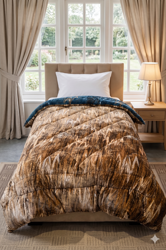 Single Bed Quilt - Reversible Design
