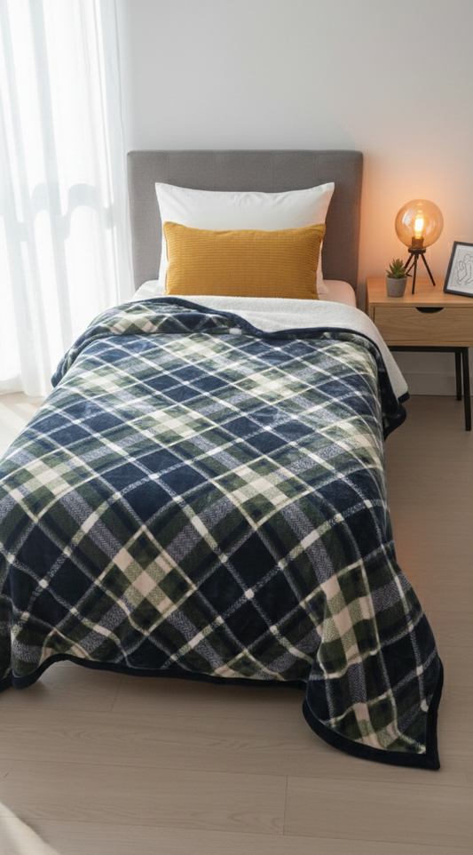 Cloudy Reversible Blanket - Single Bed