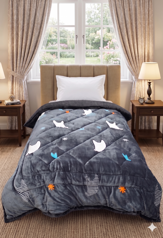 Single Bed Quilt - Sherpa Wool