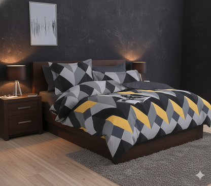 Fitted Bedsheet Set - Elastic Fit - Double & Queen Bed