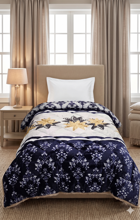 Single Bed Quilt - Reversible Design