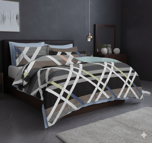 Fitted Bedsheet Set - Elastic Fit - Double & Queen Bed