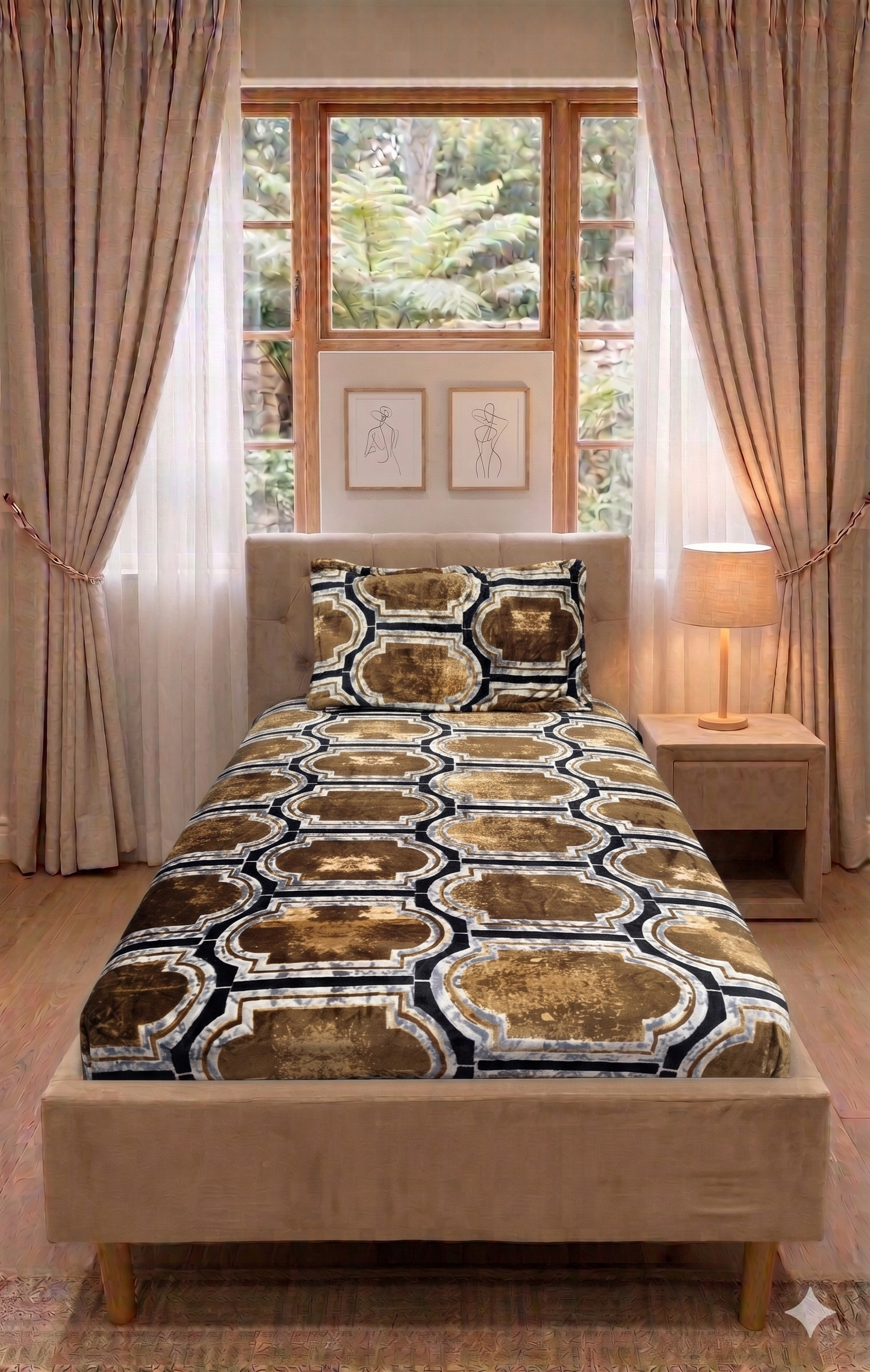 Single Bed Warm Bedsheet Set