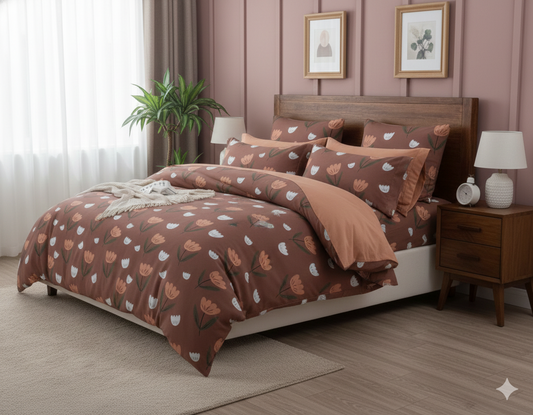 Fitted Bedsheet Set - Elastic Fit - Double & Queen Bed