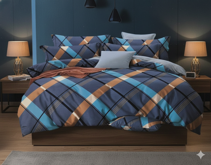Fitted Bedsheet Set - Elastic Fit Double Bed