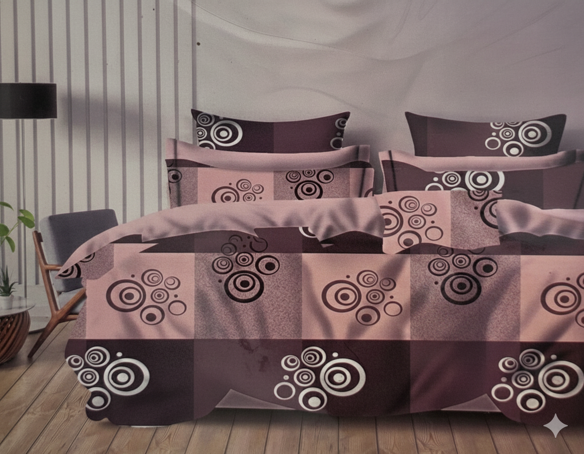Fitted Bedsheet Set - Elastic Fit - Double & Queen Bed