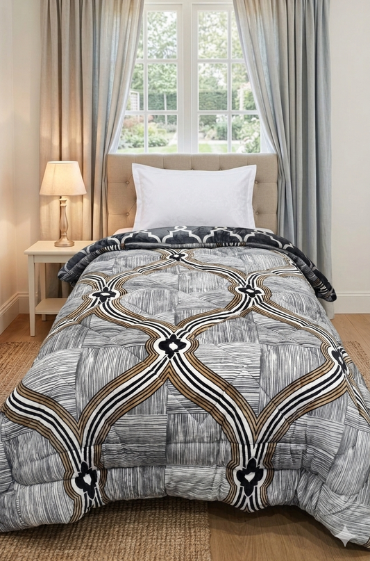 Single Bed Quilt - Reversible Design