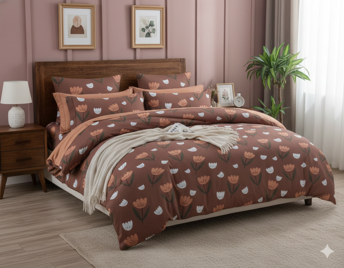 Fitted Bedsheet Set - Elastic Fit - Double Bed