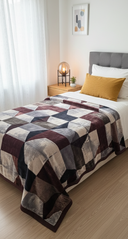 Cloudy Reversible Blanket - Single Bed