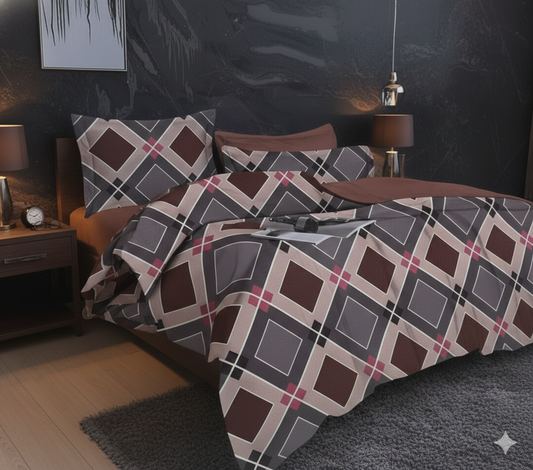 Fitted Bedsheet Set - Elastic Fit - Double Bed