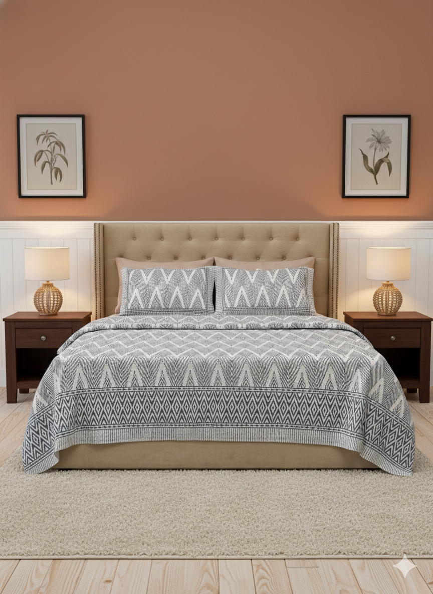 Jaipur 100% Pure Cotton Bedsheet Set