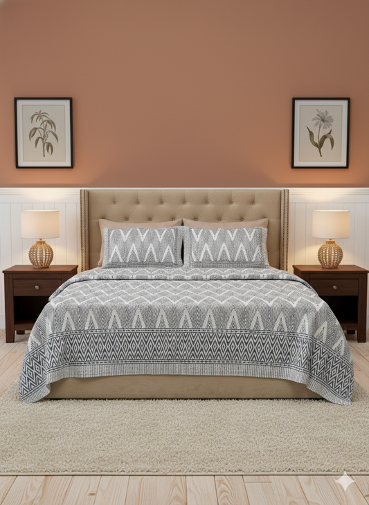 Jaipur 100% Pure Cotton Bedsheet Set