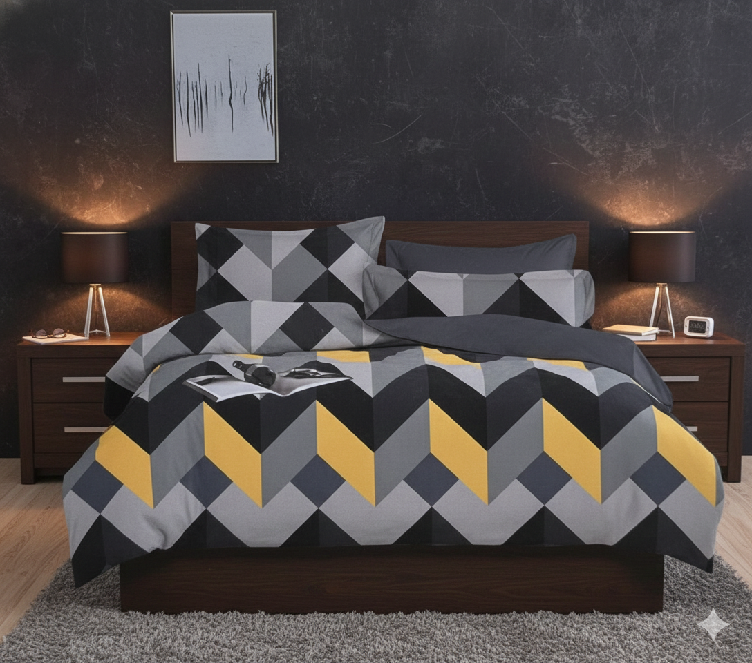 Fitted Bedsheet Set - Elastic Fit - Double & Queen Bed