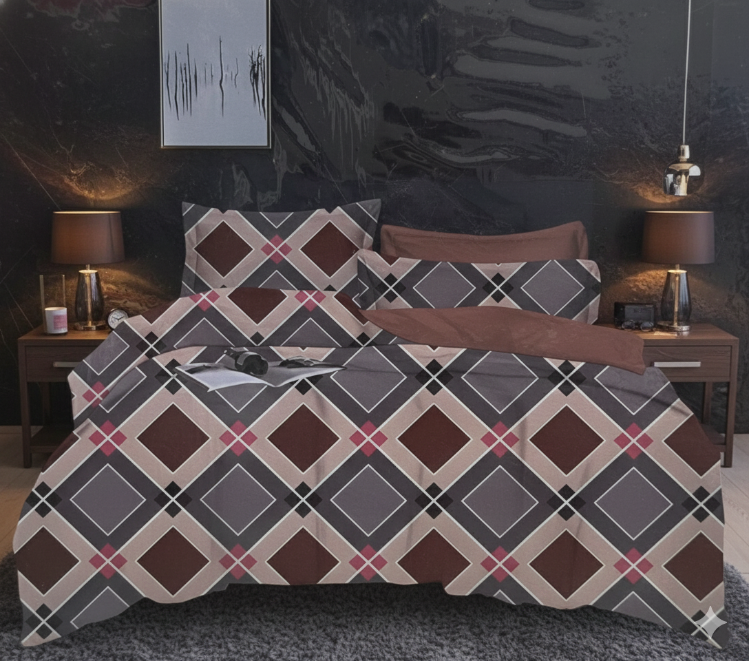 Fitted Bedsheet Set - Elastic Fit - Double Bed