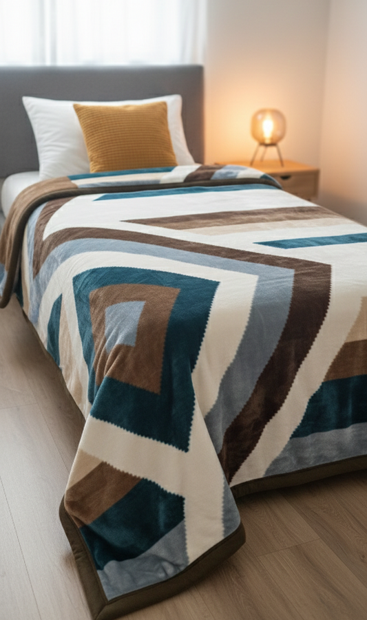 Cloudy Reversible Blanket - Single Bed