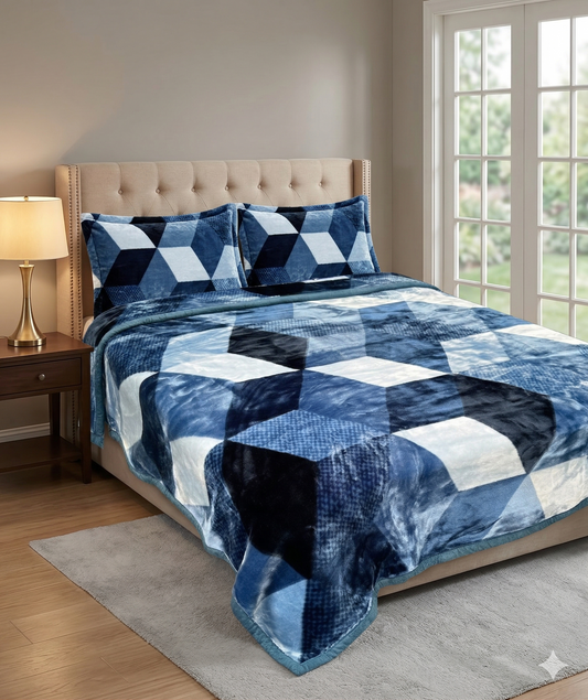 Soft Reversible Heavy Blanket - 2 Ply