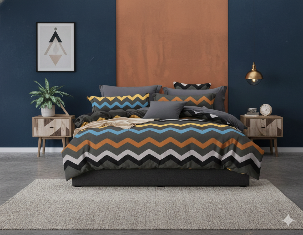Fitted Bedsheet Set - Elastic Fit - Double Bed