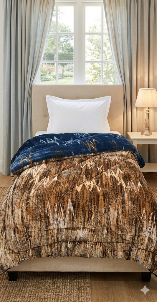 Single Bed Quilt - Reversible Design