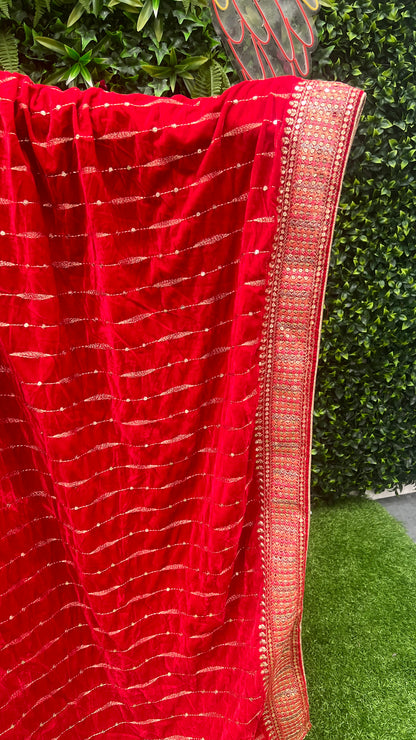 Luxurious Velvet Shawl with intricate detailing
